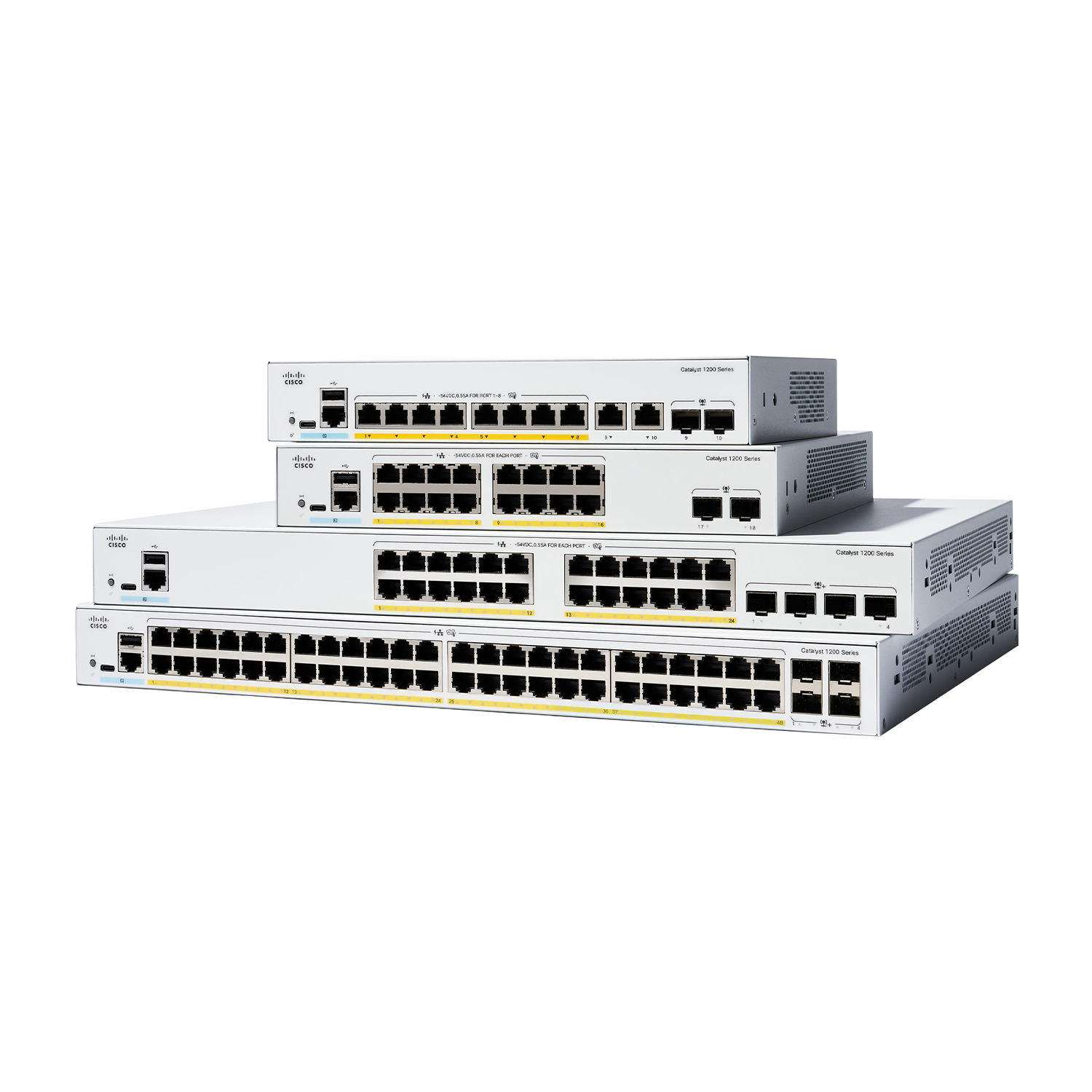 Switch Cisco Catalyst 1200 16 Portas Gigabit e 2 Portas 1G SFP