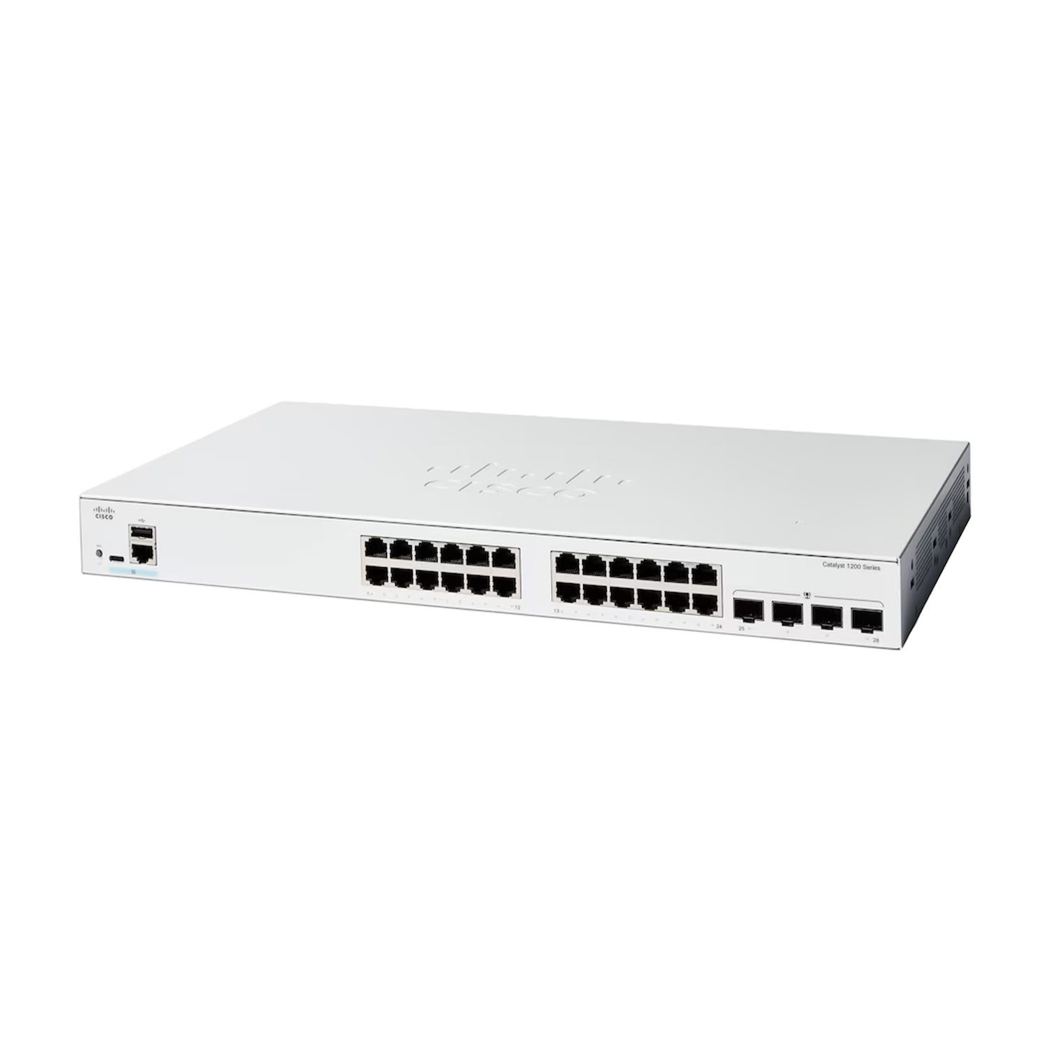 Switch Cisco Catalyst 1200 24 Portas Gigabit Full PoE 4 Portas 10G SFP+