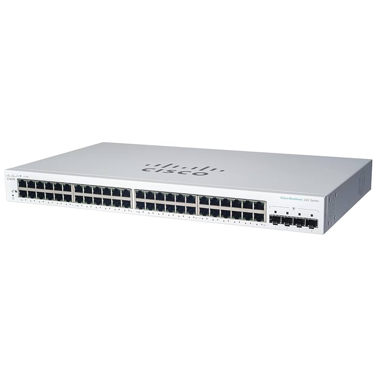 Switch Cisco CBS220 48 Portas Gigabit PoE 4 Portas 1G SFP - Gerência WEB