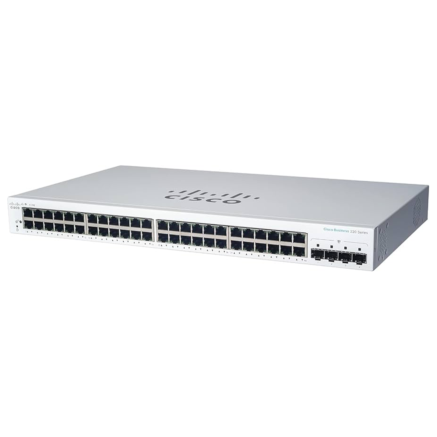 Switch Cisco CBS220 48 Portas Gigabit 4 Portas 10G SFP+ - Gerência WEB