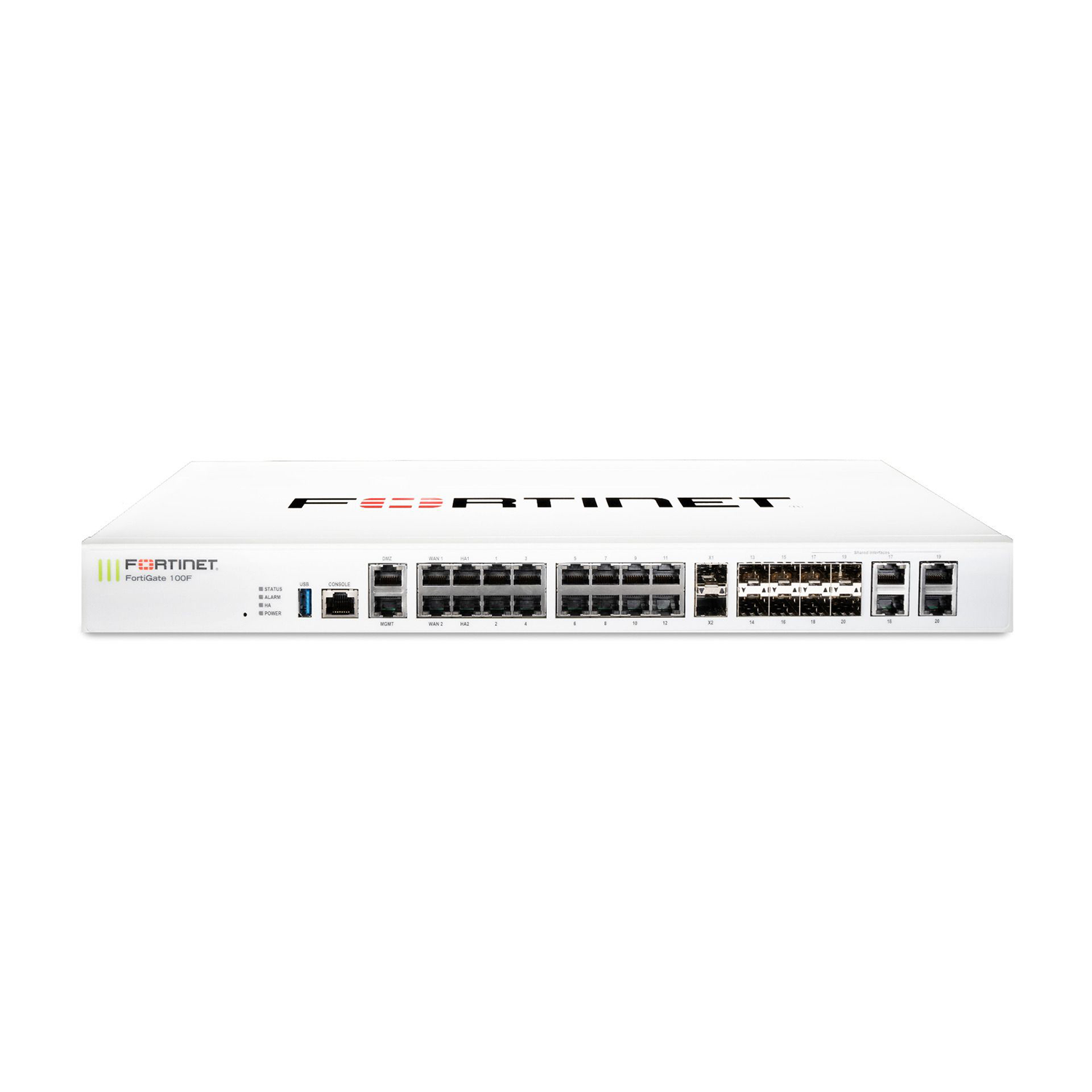 Firewall Fortinet FortiGate FG-100F – Firewall Appliance com 22x GE RJ45 Ports (2x WAN, 1x DMZ, 1x MGMT)