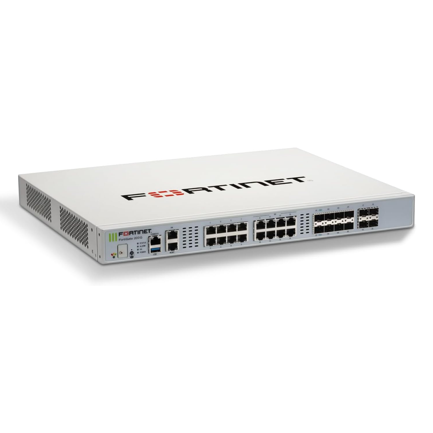 Firewall Fortinet FortiGate FG-200G – Firewall Appliance com 10x GE RJ45 Ports (1x MGMT, 1x HA, 8x Switch)