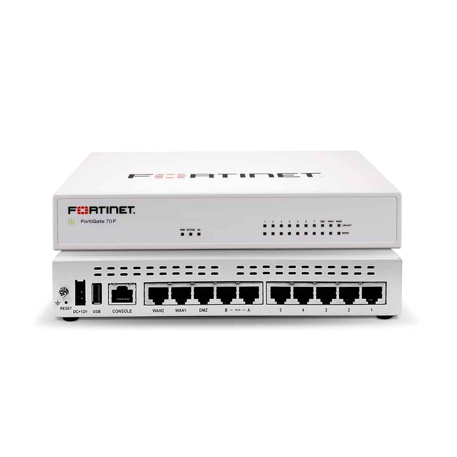 Firewall Fortinet FortiGate FG-70F – Firewall Appliance com 10x GE RJ45 Ports (7x Internal, 2x WAN, 1x DMZ)