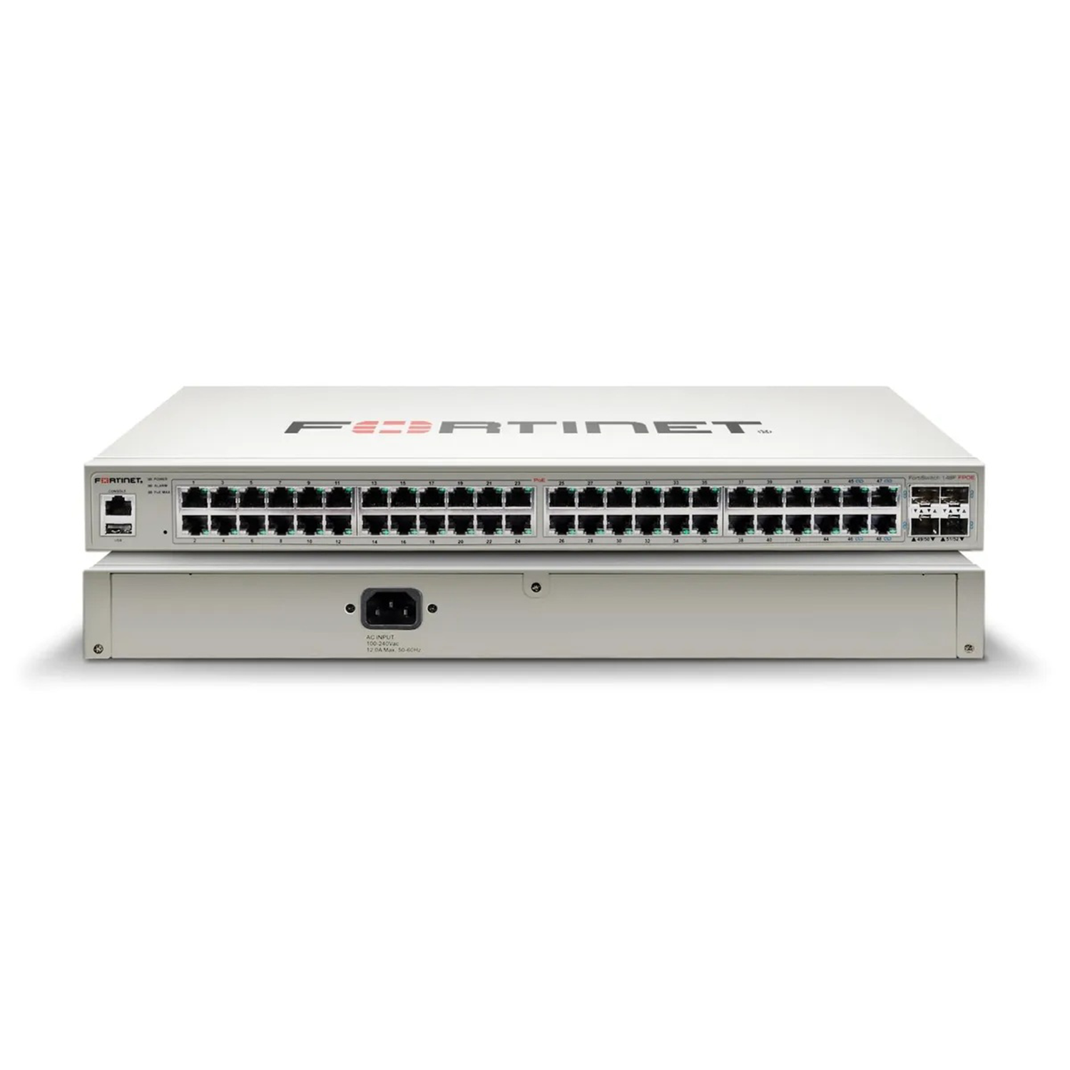 Switch Fortinet FortiSwitch FS-148F-FPOE – Layer 2 PoE Switch with 48x GE Ports, Full PoE
