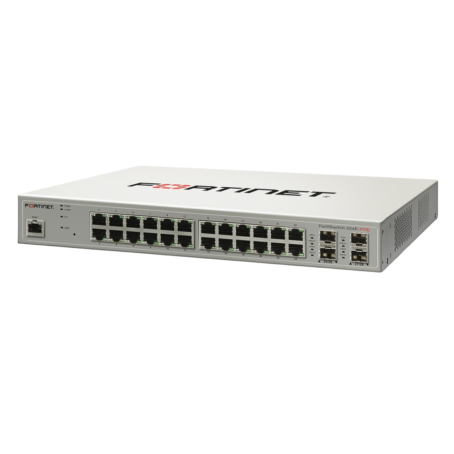 Switch Fortinet FortiSwitch FS-224E-POE – Layer 2 PoE Switch with 24x GE Ports + 4x SFP