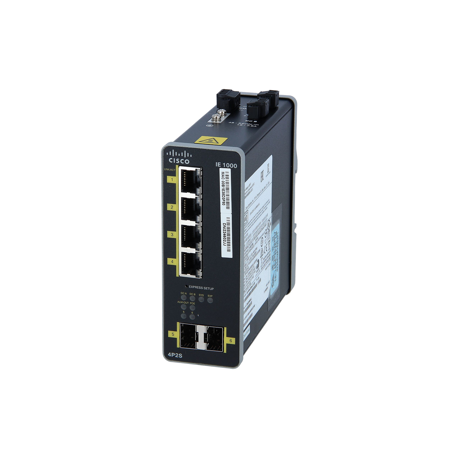 Switch Cisco IE-1000 L2 PoE com 2 Portas SFP e 4 Portas Fast Ethernet