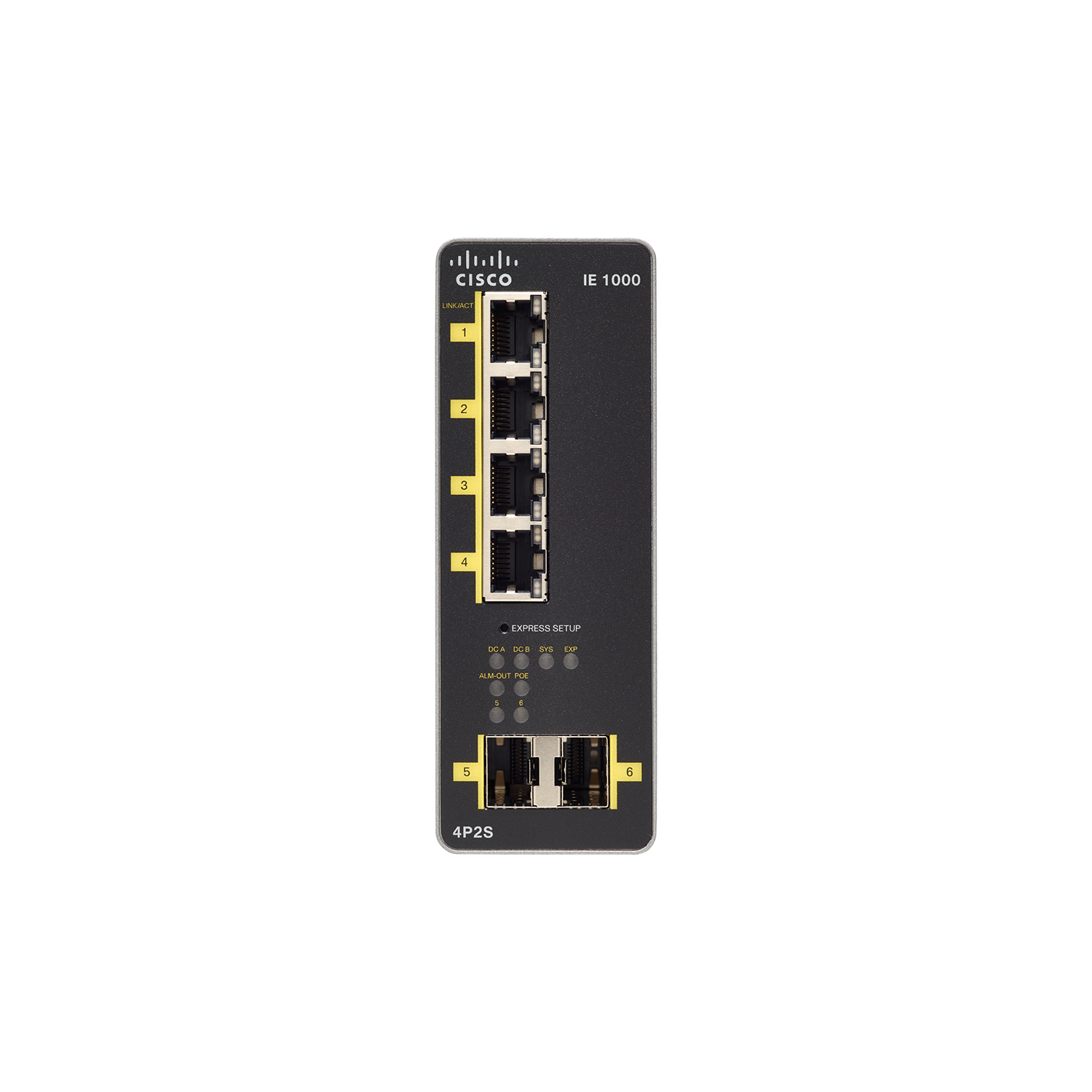 Switch Cisco IE-1000 L2 PoE com 2 Portas SFP e 4 Portas Fast Ethernet