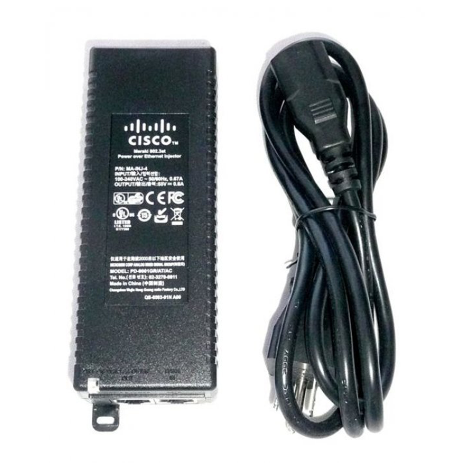 Injetor PoE Cisco Meraki MR 802.3AT POE INJECTOR POWER CORD NOT INCLUDED