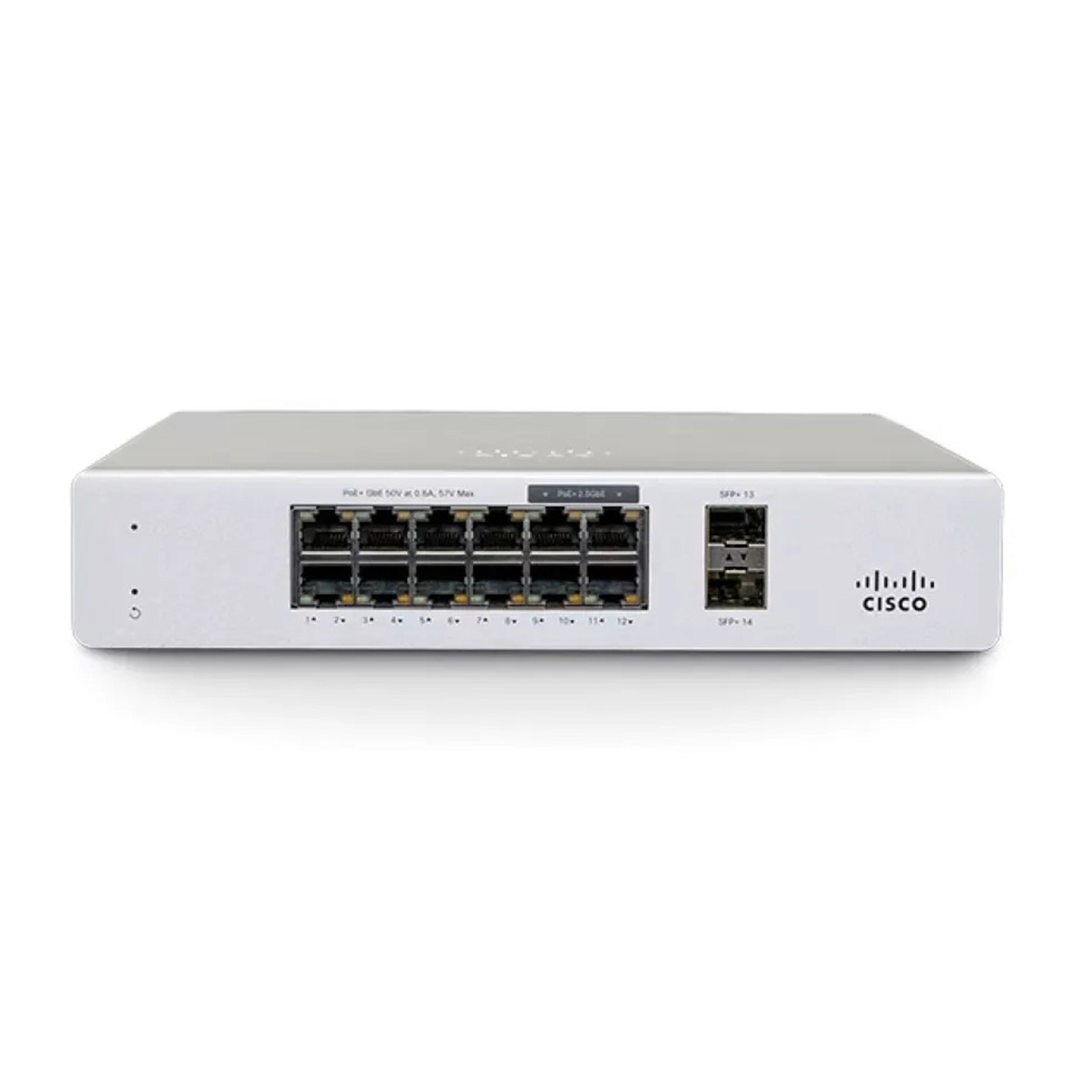 Switch Cisco Meraki MS130 com 12 Portas 8x 1G + 4x 2.5G + 2 Portas SFP 1G PoE 240W com Licenciamento Enterprise de 5 anos - Gerênciamento em Coud