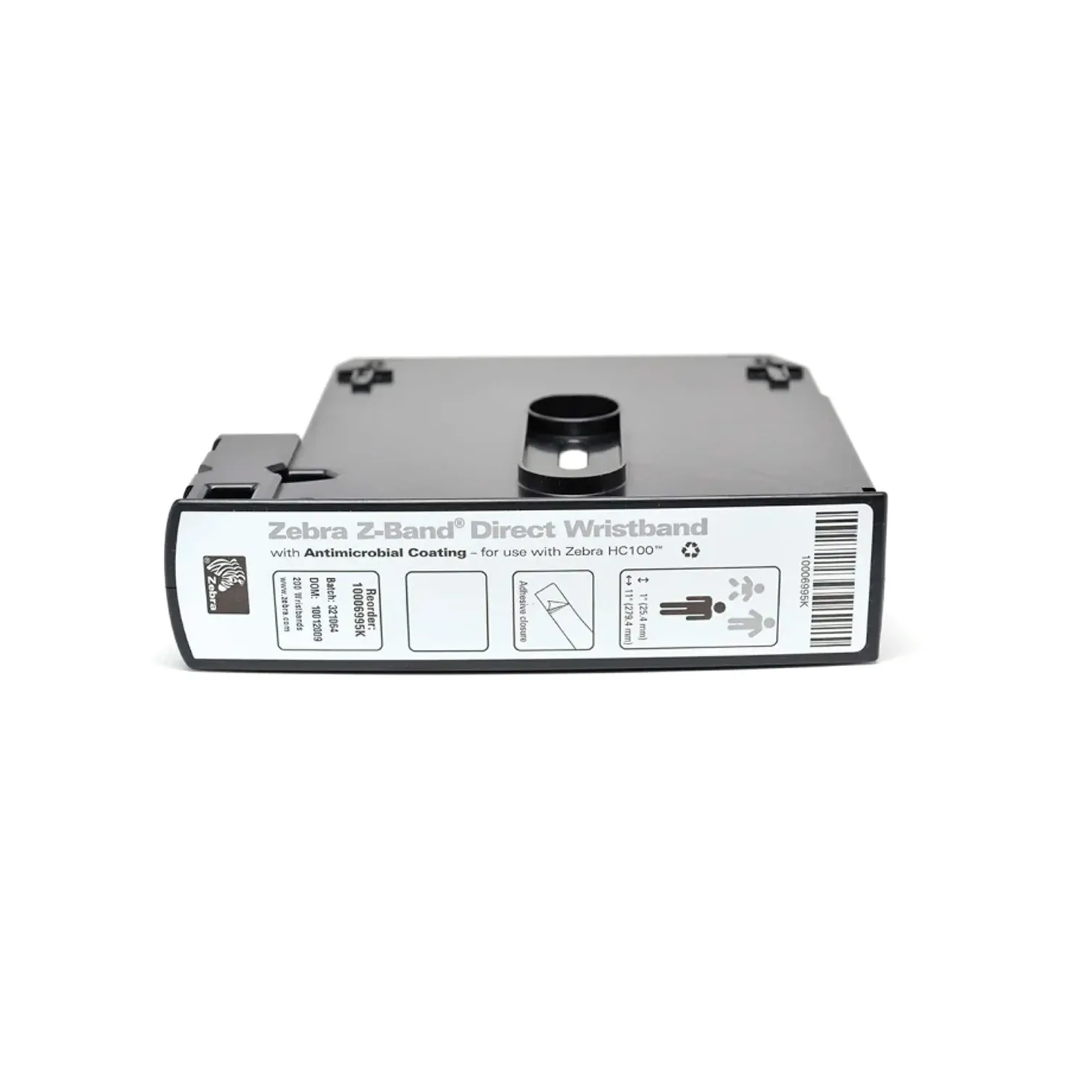 Pulseira Zebra HC100/ZD510 1X11 Adulto Branca - 10006995K