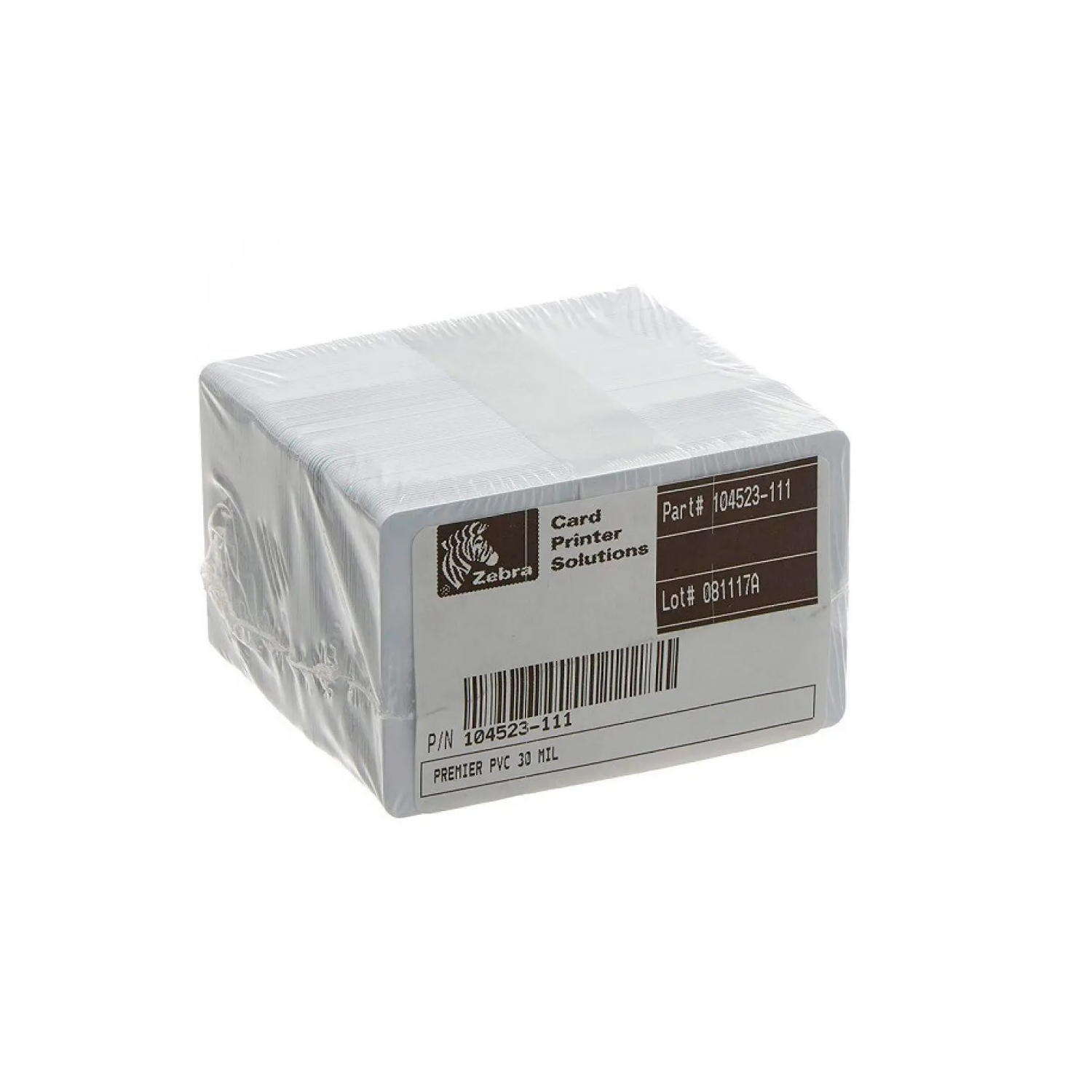 Cartão PVC Branco Zebra 30Mil - 104523-111