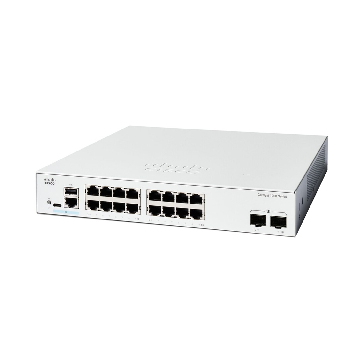 Switch Cisco Catalyst 1200 16 Portas Gigabit e 2 Portas 1G SFP