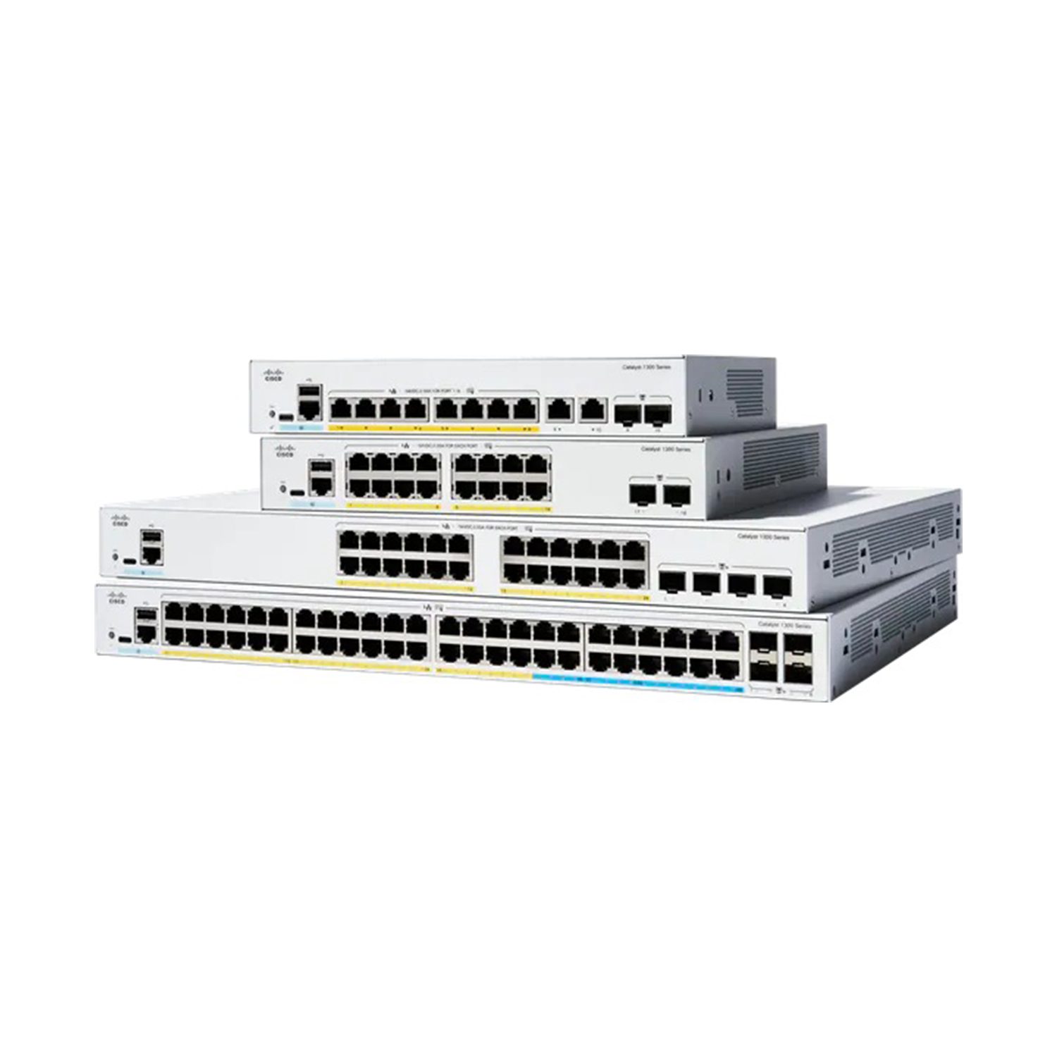 Switch Cisco Catalyst 1300 8 Portas 2.5GE, 16 Portas Gigabit PoE 4 Portas 10G SFP+