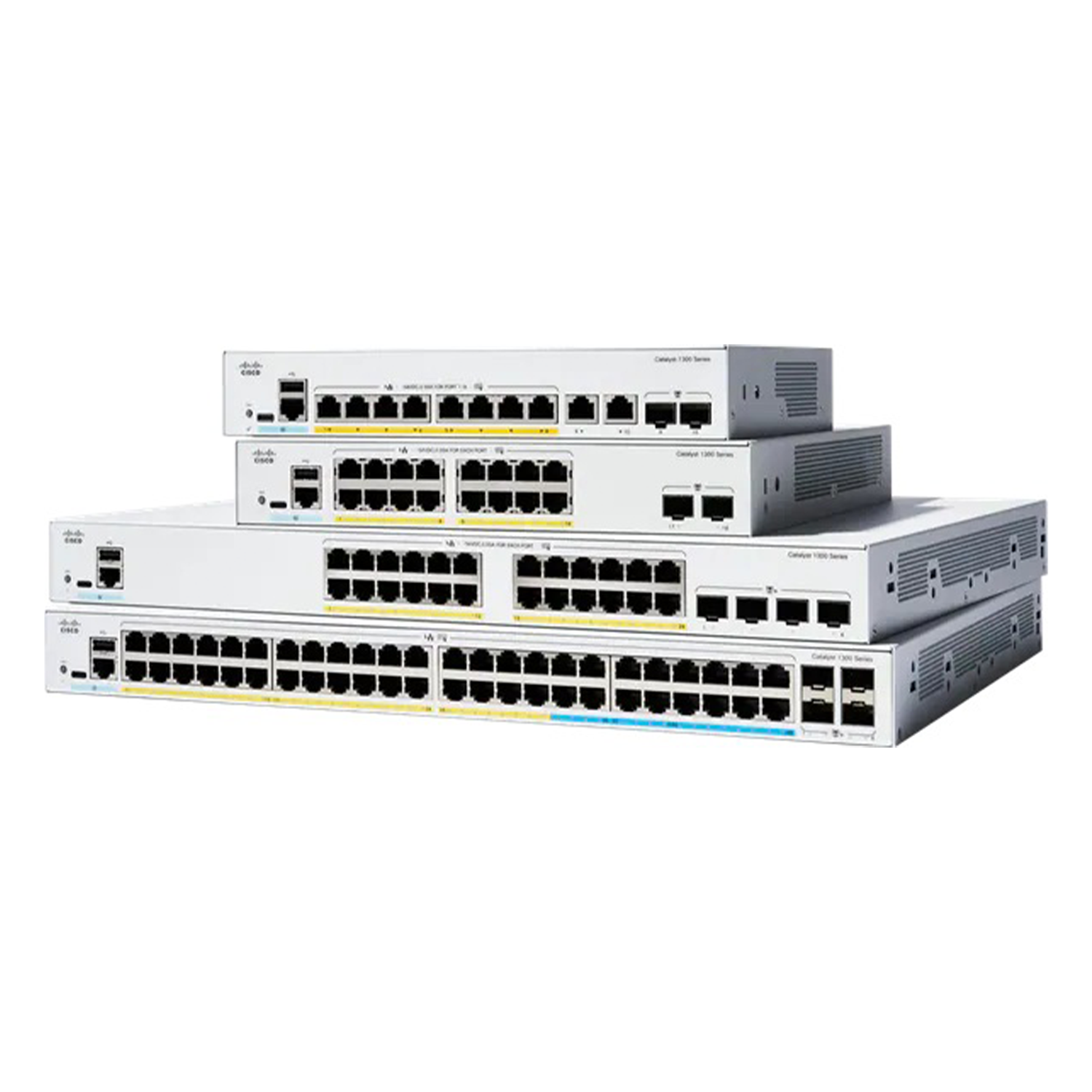 Switch Cisco Catalyst 1300 48 Portas Gigabit Full PoE 4 Portas 1G SFP