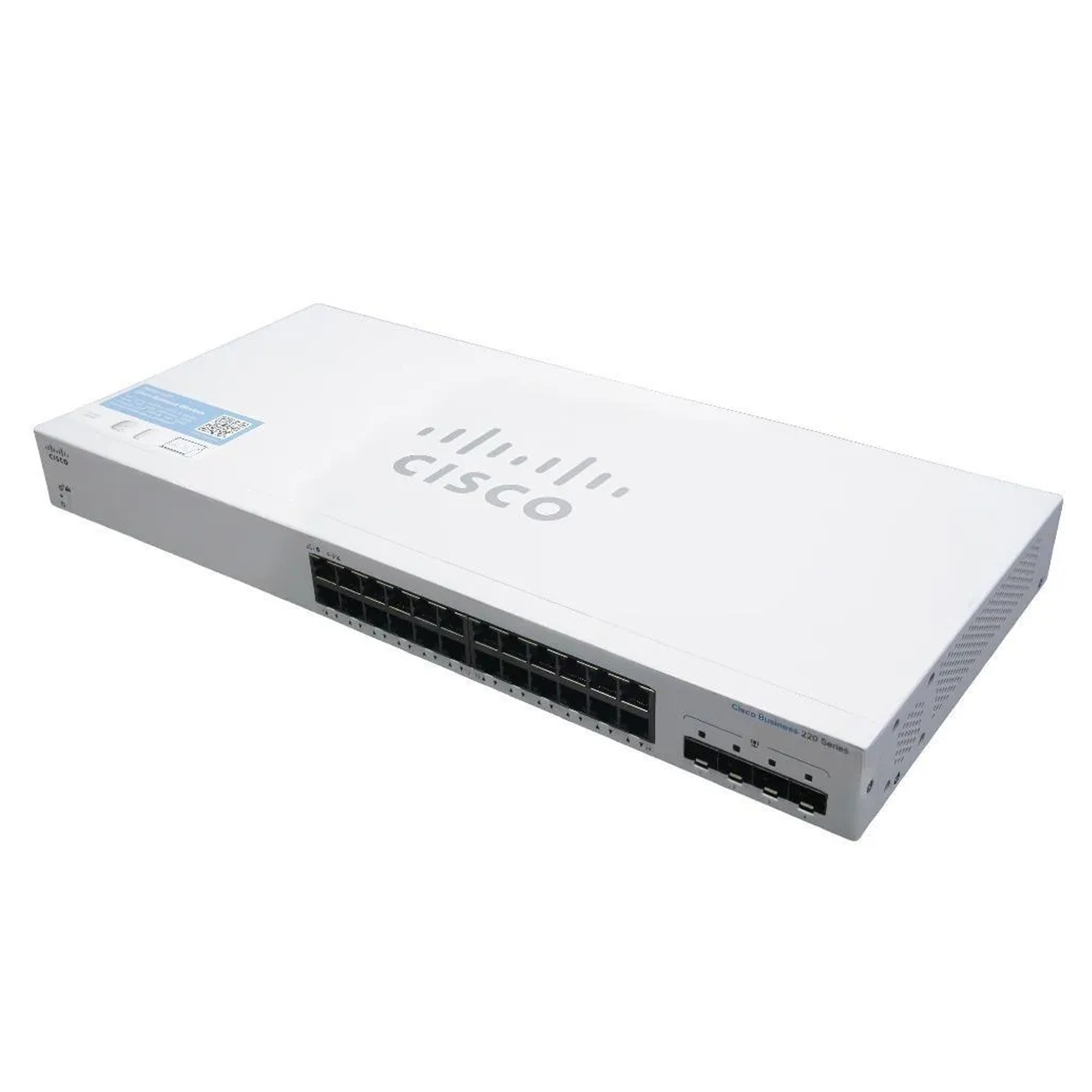 Switch Cisco CBS220 24 Portas Gigabit FULL PoE 4 Portas 10G SFP+ - Gerência WEB