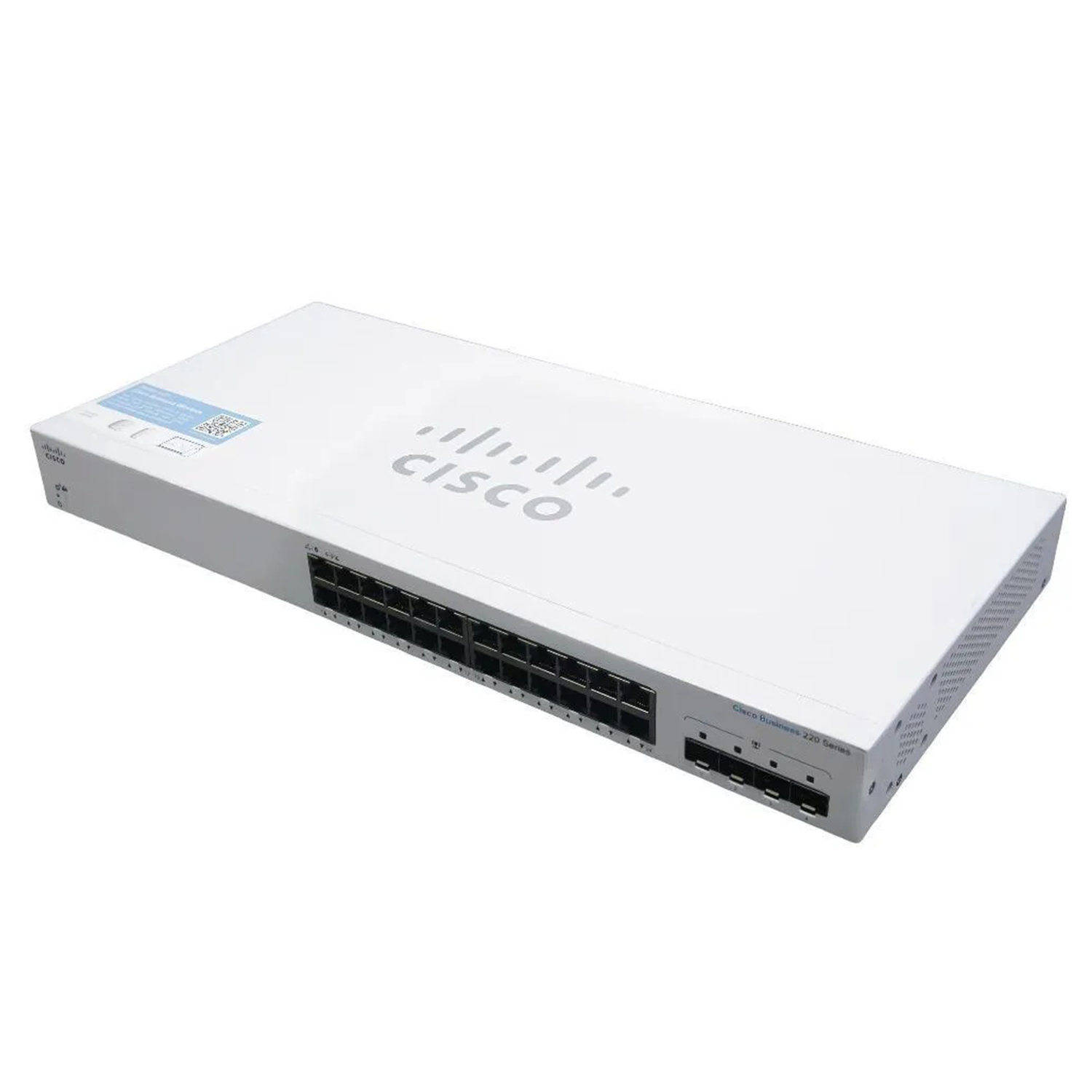 Switch Cisco CBS220 24 Portas Gigabit PoE 4 Portas 10G SFP+ - Gerência WEB