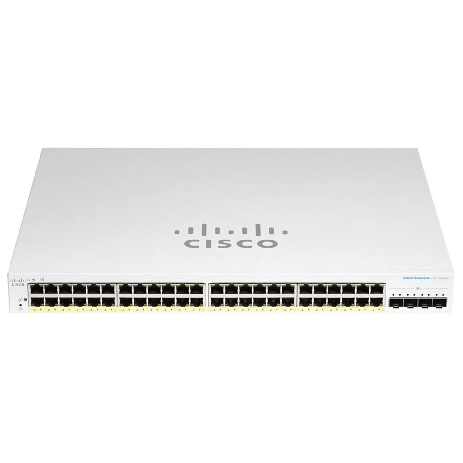 Switch Cisco CBS220 48 Portas Gigabit PoE 4 Portas 10G SFP+  - Gerência WEB