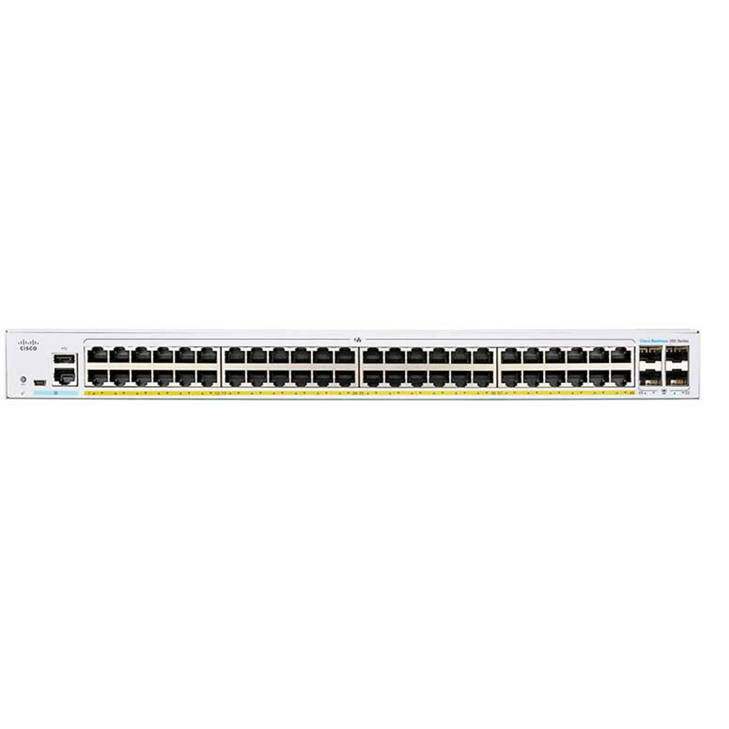 Switch Cisco CBS250 48 Portas Gigabit PoE 4 Portas 1G SFP - Gerência WEB