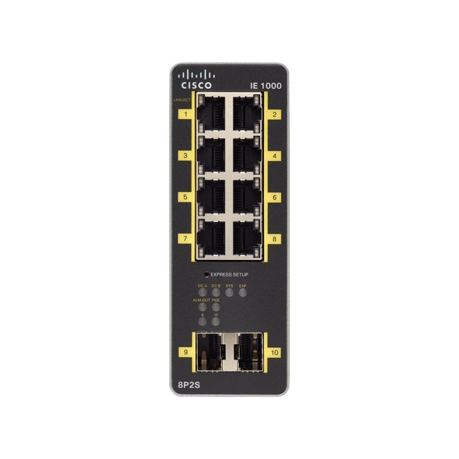 Switch Cisco IE-1000 L2 PoE com 2 Portas SFP e 8 Portas Fast Ethernet