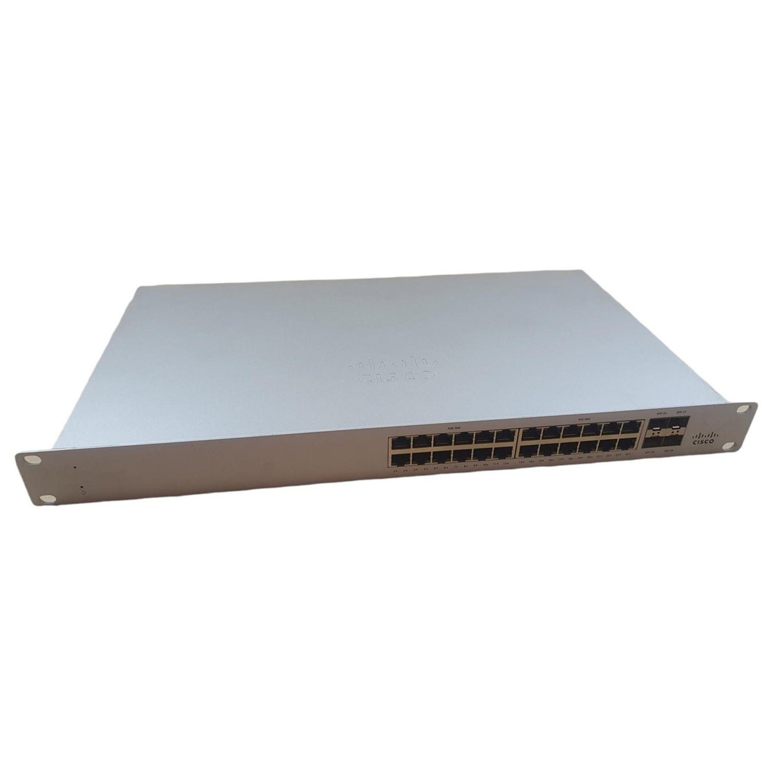 Switch Cisco Meraki MS150 24 Portas 1G + 4 Portas SFP 1G PoE 370W com Licenciamento Enterprise de 3 anos - Gerênciamento em Coud